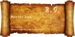 Merth Ida névjegykártya