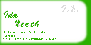 ida merth business card